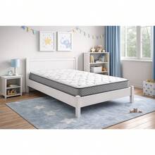 Twin Size 6 Inch All Foam Mattress, Cooling Bamboo Quilted Cover HD Foam Core Supportive White Mattress, Made In USA For Kids Bedroom Guest Room Small Apartment Daybed - 6" + Foam + Twin - View 1