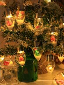Rangkaian lampu Natal dengan ujung runcing untuk membuat permohonan, ditenagai oleh kotak baterai, sempurna untuk menambah suasana Natal yang meriah. Anda dapat menggunakannya untuk menghias pohon Natal, rumah, kamar, atau halaman Anda. - Untaian lampu runcing - View 1
