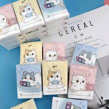 144pcs/72pcs/24pcs/8pcs Colorful Cat Print Natural Woodpulp Handkerchief Tissues, Suitable For Daily Life Cleaning,Kitchen,Bathroom,Home,Household Supplies - Tissue - View 11