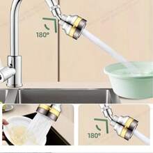 Kitchen Faucet Extender, 360° Rotatable Spray Head, Anti-Splash And Enhanced Water Pressure, Water-Saving Rotating Aerator, Suitable For Kitchen Sink Faucet - A - View 3