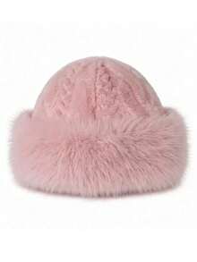 1pc Women's Autumn/Winter Luxury Plush Bucket Hat - Thick Fluffy Warm Ear Protection Mongolian Style Hat, With Ear Flaps To Make Face Look Smaller, Lightweight Elastic Polyester, Machine Washable - Multicolor - View 9