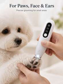 Pet Paw Hair Trimmer, Suitable For Dogs And Cats, 18mm Wide Blade Electric Grooming Clipper With LED Light, USB Rechargeable Wireless Pet Hair Clipper, One-Button Design, Suitable For Paw Pads, Face, Ears And Small Areas, Suitable For Cats, Dogs, Rabbits And Other Small Pets Home Grooming Tool - Multicolor - View 2