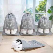 5pcs Non-Woven Fabric Shoe Bags, Travel Dust-Proof Drawstring Bags, Suitable For Clothes And Shoes, Home Seasonal Shoe Storage Drawstring Bags - Drawstring - View 2