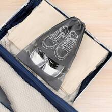 5pcs Non-Woven Fabric Shoe Bags, Travel Dust-Proof Drawstring Bags, Suitable For Clothes And Shoes, Home Seasonal Shoe Storage Drawstring Bags - Drawstring - View 5
