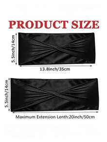 48pcs Elastic Fiber Chair Bowknot Bands, Stretchable Dining Chair Decor Covers With Elastic Band, No Buckle, Suitable For Weddings, Parties, Ceremonies, Banquets - Black - View 10
