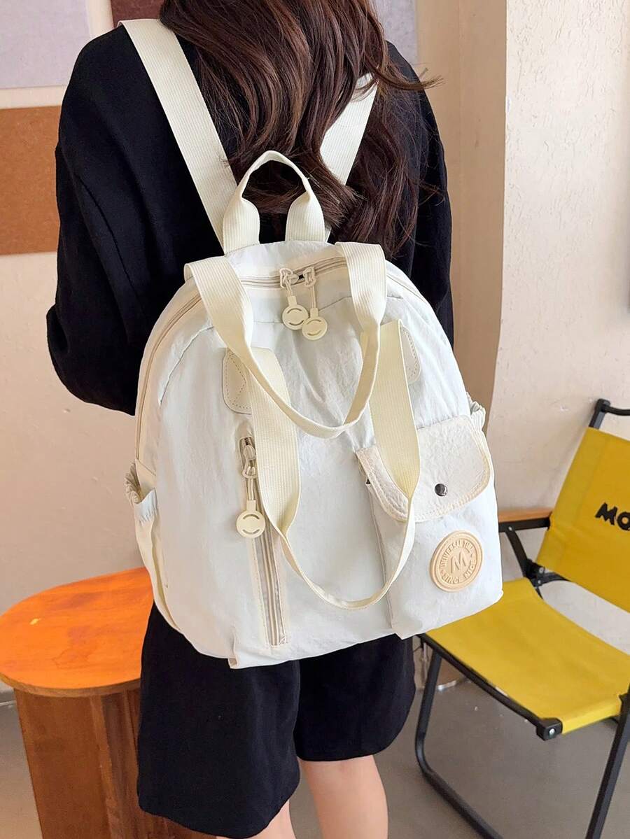 New Fashion Casual College Style Handbag Shoulder Bag Backpack Large Capacity 3-In-1 Bag