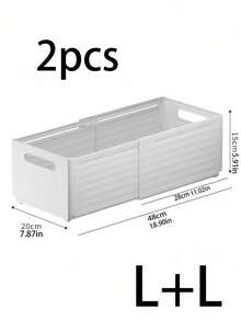 1pc Wardrobe Storage Box Clothes Organizer Toy Storage Bin Desktop Drawer Underwear Storage Box Plastic Clothes Storage Box - White - View 4