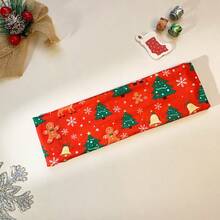 2/1pc Christmas Print Headband, Non-Slip Elastic Hairband, Christmas Tree Gingerbread Man Santa Claus Reindeer Headband, Suitable For Holidays, Parties, Decoration, Hair Accessories - Multicolor - View 10