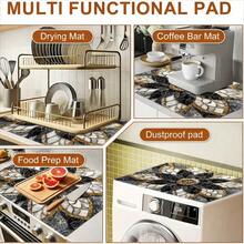 1pc/2pcs Marble-Patterned Stove Pads, Large Size Heat-Resistant, Wear-Resistant, Dirt-Resistant, Easy To Clean And Reusable, Suitable For Gas Stoves, Cooktops And Washing Machines. The Goods Are Delivered In Rolls Without Any Creases - Marble Pattern - View 8