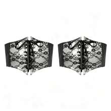 1pc Women's Renaissance Accessory Dark Gothic Transparent Lace Waist Belt, Suitable For Halloween Party Or Daily Outfit - Black - View 16