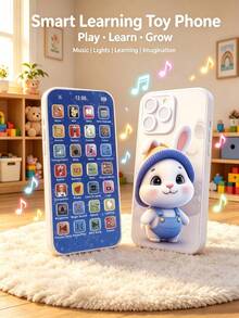 Children's Smart Simulation Toy Phone, Educational Early Learning Device, Suitable For Baby Boys And Girls, Holiday Gift - Multicolor - View 1
