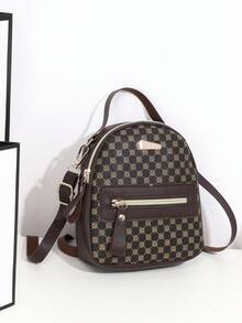 1pc Women's Vintage Floral Print Mini Backpack, Lightweight Multi-Pocket Small Bag, Convertible One Shoulder Crossbody Multi-Use Bag - M1550 - View 4
