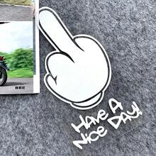 Funny "Have A Nice Day" Car Sticker, Waterproof Vinyl Decal, Removable Humorous Text Sticker For Car Window Bumper Laptop Vehicle Decor - A - View 2