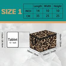 Kotak Penyimpanan Lipat dengan Tutup Resleting dan Pegangan, Kotak Penyimpanan Kain Poliester Tahan Lama Kapasitas Besar yang Ditingkatkan, 4 Kotak Organizer Motif Campuran Leopard, Motif Leopard Klasik Cokelat / Hitam & Putih / Ungu & Merah Muda / Gradien Pelangi, Wadah Penyimpanan Lipat untuk Pakaian, Perlengkapan Tidur, Mainan, Kamar Tidur, Asrama, Hadiah Dekorasi Rumah - Beraneka warna - View 14
