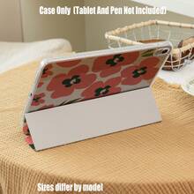 Floral Pattern Tablet Protective Case, Tri-Fold High Transparency Acrylic With Pen Slot Protective Case. Tablet Protective Case Features: Tri-Fold Stand Design, Smart Sleep/Wake, Full Coverage Protection, Skin-Friendly Frame Material, Air Cushion Anti-Drop Frame, Multi-Angle Stand, Built-In Pen Slot, Precise Cutouts, Lightweight And Portable. - Multicolor - View 7