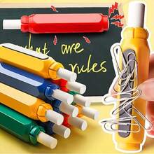 4pcs Colorful Magnetic Chalk Holders (For Teachers) - Hexagonal, Prevents Hand Stains And Loss, Perfect For School And Office Use - Multicolor - View 2