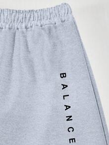 3 Packs Young Boys Slogan Print Casual Wide-Leg Pants, Loose Wide-Leg Design, Soft And Comfortable, Suitable For Daily Wear - Multicolor - View 7