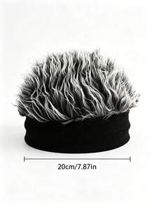 1pc Soft Elastic Fabric Wig Headband, Realistic Fake Hair Design, Stretch Non‑Slip Hairband For Men, Party Cosplay Daily Streetwear Punk Gothic Style - A - View 4