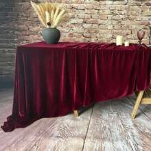 Rectangular 200g Velvet Tablecloth, Suitable For Wedding And Party Decoration - A - View 1