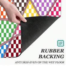2D Colorful Plaid Print Pattern Drainage Mat/Absorbent Mat/Drying Mat For Coffee Machine And Tableware - Absorbent Polyester Desktop Protector With Rubber Non-Slip Backing, For Kitchen Countertop Decoration - Home Bar And Dining Table Placemat - Multicolor - View 7