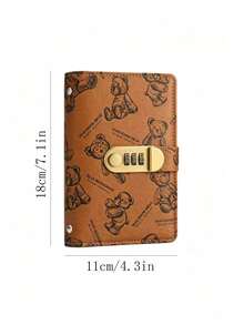 1 buah Dompet Uang dengan Kunci Sandi, Buku Penyimpanan Uang Motif Beruang, Pengatur Anggaran, Cocok untuk Perencanaan Anggaran Rumah Tangga, Pengelolaan Uang Tunai Saat Perjalanan, Buku Catatan Tabungan Keluarga - View 7