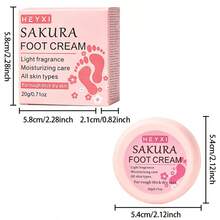 Krim Kaki HEYXI Sakura, Krim Kaki Pelembap, Menutrisi Secara Mendalam, Wangi Tahan Lama - Krim Kaki Bunga Sakura - View 12