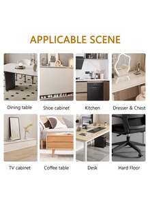 1mm Thick Clear PVC Soft Glass Table Protector, Waterproof & Oil-Resistant Easy-Clean Table Cover, Cut-To-Fit Scratch-Resistant Desk Mat For Dining Tables, Desks & Coffee Tables - Transparent - View 6