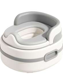 Bacinica Infantil 3 En 1 Desmontable, Reductor Para WC Y Banquito - Gris Claro - Ver 12