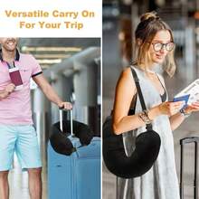 This New U-Shaped Travel Neck Pillow Cover Is A Stuffable And Retractable Neck Pillow That Provides Comfortable Support For Your Neck. Made With Soft Plush Fabric, It's Perfect For Short Trips, Office Commutes, Camping, And Outdoor Activities. - Multicolor - View 7