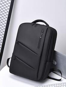 1pc Large Capacity Multifunctional Business Backpack With Luggage Strap And Multiple Compartment Storage, Suitable For Business And Commuting - Multicolor - View 11