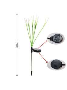 Solar Powered LED Reed Garden Lights, Outdoor Ground Stake Lights, Lawn Lights, Suitable For Pond, Patio, Yard, Pathway Landscape Lighting Decoration, And Halloween And Christmas Holiday Decoration - Reed Floor Lamp - View 10