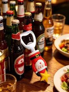 Christmas Themed Bottle Opener, Practical Kitchen Tool, Suitable For Masquerade, Home Kitchen, Backyard Party And Other Occasions, Ultra-Lightweight And Compact, Can Be Hung As Cute Decoration When Not In Use - Multicolor - View 8