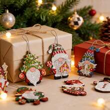 12/20pcs Holiday 5D DIY Diamond Painting Christmas Decoration Set - Vibrant Keychains With Round Diamonds, Snowflakes, Reindeer, Trees & More - Perfect For Holiday Decor And Crafting, Christmas Diamond Art, Christmas Decorations, Christmas Crafts. - A - View 1