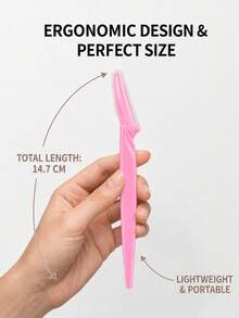 48/24/16/8pcs Portable Eyebrow Trimmer Set, Ergonomic Handle Body Hair Remover, Shaver With Anti-Scratch Blade Guard, Beauty Tool - Multicolor - View 6