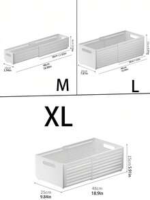 1pc Wardrobe Storage Box Clothes Organizer Toy Storage Bin Desktop Drawer Underwear Storage Box Plastic Clothes Storage Box - White - View 2