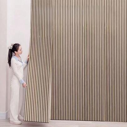 1 Roll 3D Wood Grain Wall Panels, DIY Home Decor Wall Panels, Ceiling, Wall Decor Wall Stickers TV Background Wall, Home Decor Stickers 15.74in*118.1in