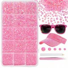 12000pcs Clear AB Rhinestones For Dazzling Kits, Dazzling Resin Gems 2/3/4/5/6mm For Handmade, Flat Back Rhinestones For Craft DIY Glassware - Multicolor - View 33