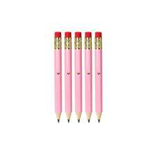 5/10pcs Pink Heart Wooden Pencils With Eraser, HB Writing Pencils With Anti-Break Core, Gold Heart Embossed Decoration, Non-Slip Grip For Comfortable Writing, Suitable For Daily Writing And Drawing, Back To School Stationery Set, Office Study Party Gift, Multi-Pack Durable Writing Tool - Rectangle - View 8