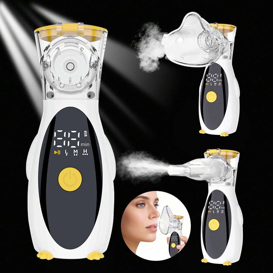 多功能噴霧器/噴霧器，智能數位顯示加濕器，具備智能超細霧/緩解疲勞/精細霧化/智能時間提醒，可調節霧量，輕量化設計，便攜且易於使用，理想禮物 - 加濕器、噴霧器、噴霧器