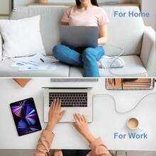 3 Packs 60W USB C To USB C Cable, Type C Fast Charging Cable Compatible With Iphone Air 17 16e 16 15 Pro Plus Pro Max,For Galaxy S25/S24, For IPad Pro/Air/Mini, For MacBook Pro/Air And More - White - View 4