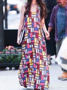 Women Long Dresses - Multicolor - View 3