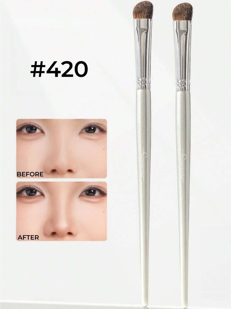 GUOXIAONIU Angled Nose Contour Brush, 3D Sculpting Nose Makeup Brush, Suitable For Nose Shadow Contouring And Brow Highlighting