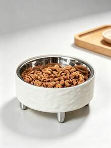 Stainless Steel Pet Bowl, Raised Elevated Feeding Bowl, Neck Protection Anti-Slip Anti-Detachable Design, For Cat Dog Food And Water Feeding, Suitable For All Pets Indoor Daily Feeding - mean - View 4