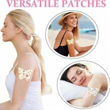 1 Set 2/8/32pcs Butterfly-Shaped Adhesive Patches, No Glue In Center, Pre-Cut Elastic Fabric, Waterproof & Sweat-Resistant, Soft & Breathable, Durable & Long-Lasting, Portable & Easy To Carry, Essential For Home And Outdoor Travel - View 7