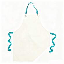 Multi-Color Customizable Logo Neck Apron, Cargo Style Style Premium Texture Apron, Adjustable Metal Buckle Shoulder Straps With Side Ties, Large Capacity Front Pockets, Asymmetrical Hem Apron, Barista Florist Hairdresser Baker Commercial Home Work Apron - Multicolor - View 14