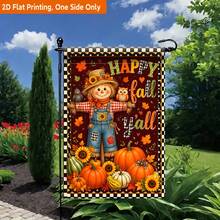 2D Flat - 2D Flat Printed Garden Flag 1pc, Happy Fall Y'All Durable Single-Sided Printed Yard Flag, Garden And Home Holiday Decoration, 11.8X17.7 Inches, Flag Pole Not Included - A - View 6