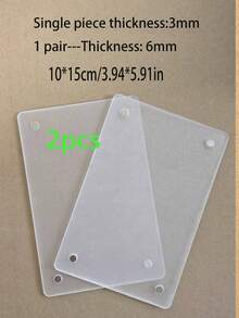 1pc/2pcs Transparent Thick Acrylic Photo Frame, Modern Desktop Photo Frame, Suitable For Home And Office Decoration. Transparent Acrylic Photo Frame, Modern Desktop Photo Frame, Suitable For Home And Office Decoration. Suitable For Photos, Flowers And Landscape Paintings, Strong Magnetic Photo Office Business Card Holder, Acrylic Plate With Double-Sided Protective Film - Transparent - View 12