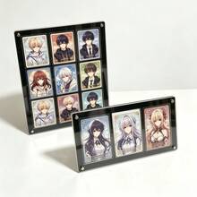 Black Acrylic Card Display Stand, Anime Collection Cards, Celebrity Photos, Personal Portrait Photo Frame, Desktop Display Frame, Card Area Size 6.4*8.9cm - Black - View 2