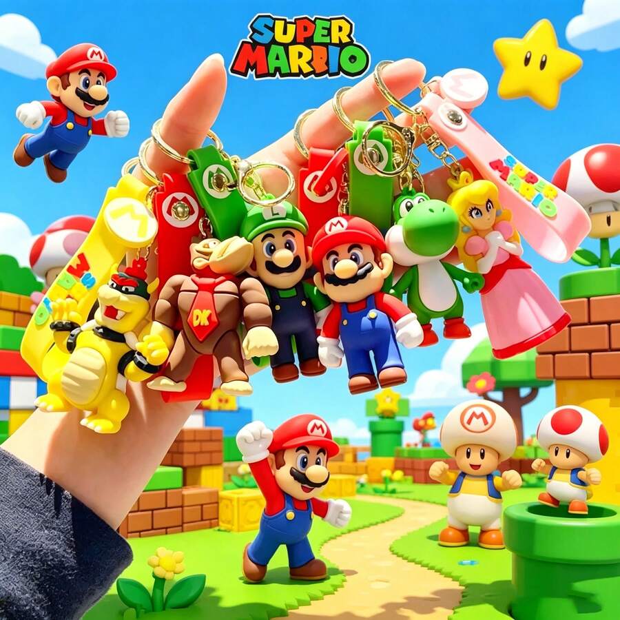 SUPER MARIO BROS. 1pc The Popular Pendant With Personalized And Accessories Is The First Choice For Enthusiasts. It Is A Daily Carry On Fun Pendant And A Perfect Birthday Gift With Small Surprises - Multicolor - View 1