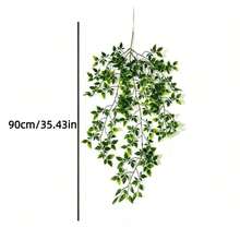 Artificial Hanging Potted Plants, Suitable For DIY Flower Wall, Scene Decoration, Living Room And Bedroom Vase Decor, Wedding, Party, Home Decor, Desktop Ornament, Hanging Garden, Porch, Windowsill, Outdoor Decor, Halloween, Christmas Decoration - Green - View 6